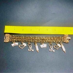 Gold Elegance Bracelet with Intricate Design